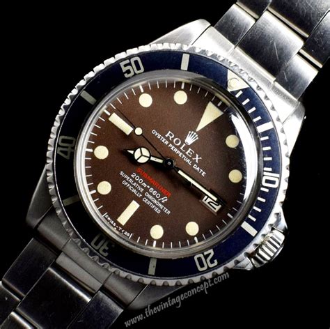 rolex 1680 red on wrist|rolex single red submariner 1680.